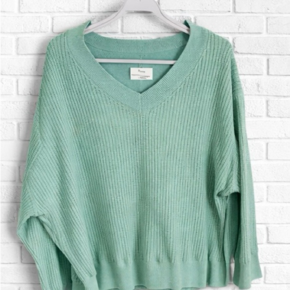 American Eagle Outfitters Mint Green V-Neck Sweater
